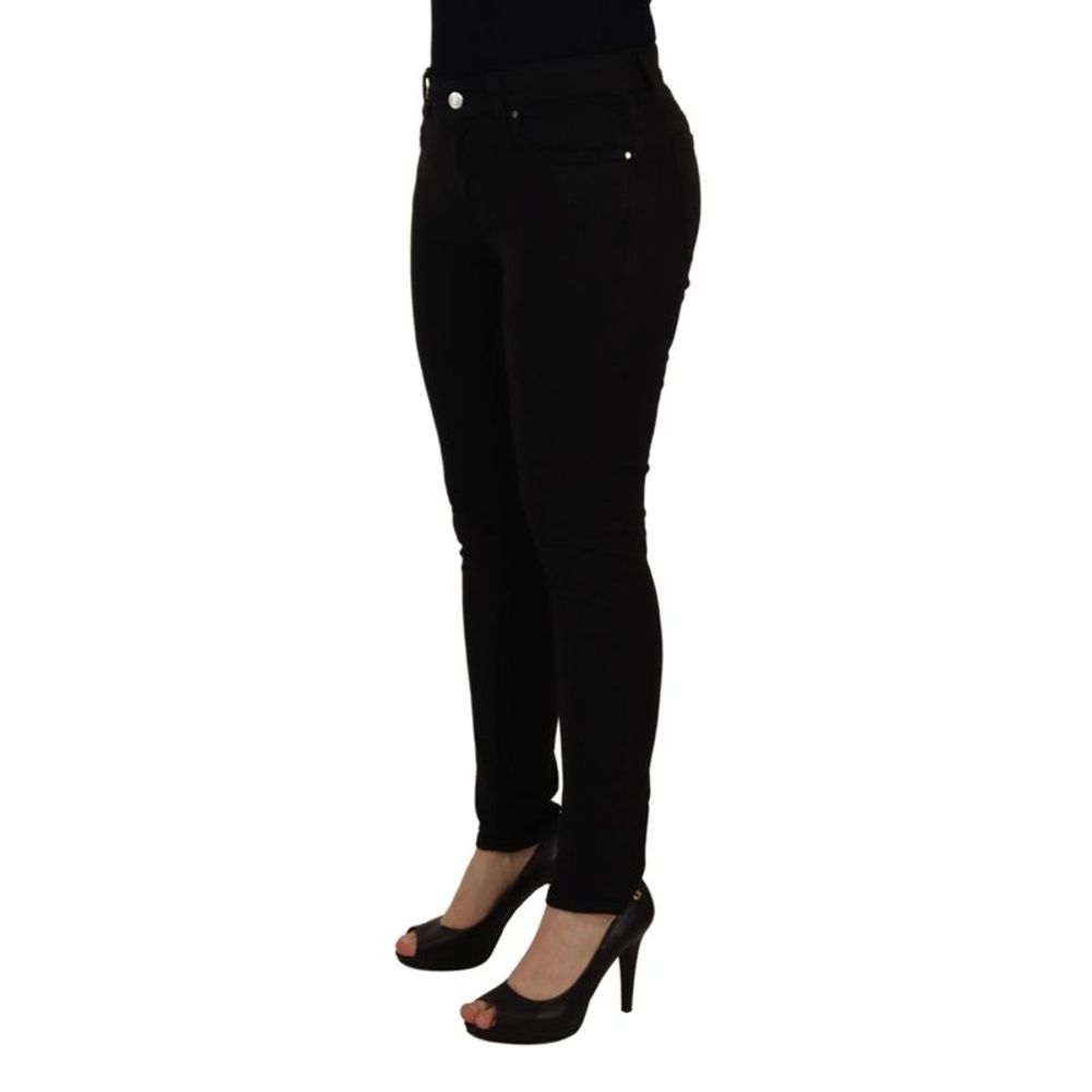 Dolce & Gabbana Black Mid Waist Skinny Denim Cotton Women's Jeans - Picture 2 of 6